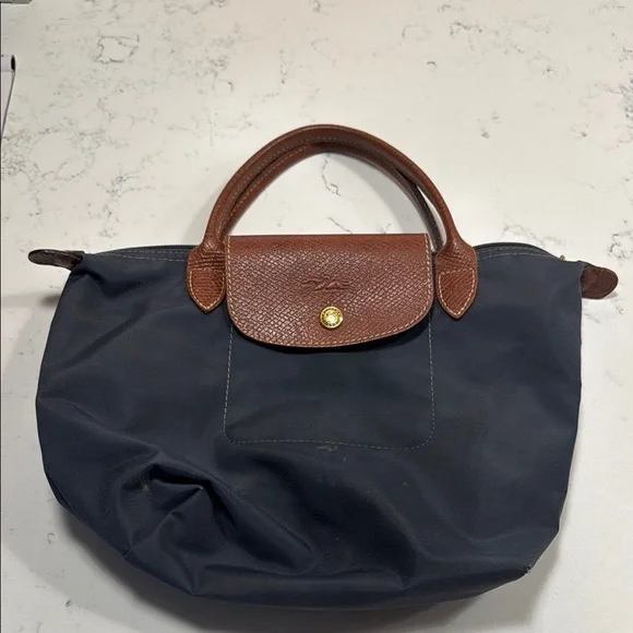 Longchamp Blue/Gray small tote - Picture 1 of 15